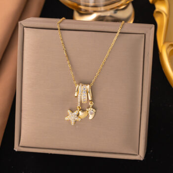 Sparkling Zircon Pendant Necklace For Women