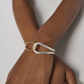 Noria Two Tone Gold Bangle - View 2