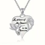 diamond necklace Hummingbird Diamond-Encrusted Heart Necklace A Stylish Versatile Pendant Necklace