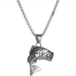 necklace Retro Bigmouth Bass Pendant Necklace