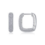 Top-quality Moissanite Luxury And Fashionable Light Luxury Jewelry Silver Stud Earrings S925 Silver Plated Platinum - View 1