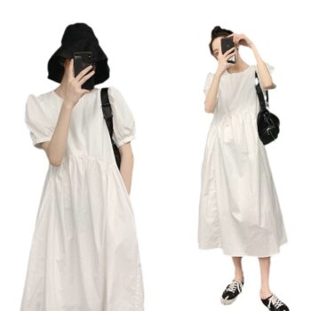 Women's Fashion Casual Short Sleeve Dress - View 2