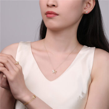 silver earrings - View 1