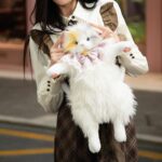 cute and adorable Cute And Adorable Plush Kitty Shoulder Bag For Women