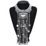 Crystal Gem Multi-layer Coin Tassel Necklace Female Accessories - View 1
