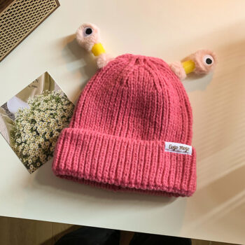 Funny Frog Knitted Beanie For Women - View 2