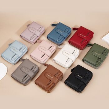 Women's Short Korean-style Lychee Pattern Multiple Card Slots Zipper Coin Purse - View 1