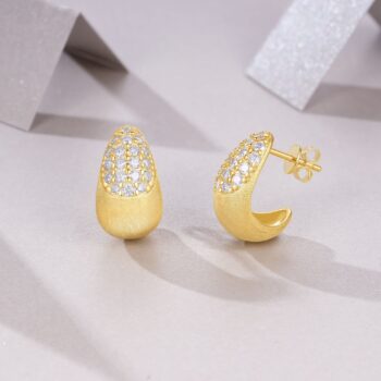Seiko-plated 18k Gold Earrings With A Hepburn-style Elegant Vibe - View 1
