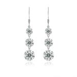 Top-quality Moissanite Luxury And Fashionable Light Luxury Jewelry Silver Stud Earrings S925 Silver Plated Platinum - View 1