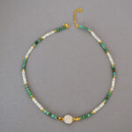 necklace Retro Turquoise Bead Necklace With A Simple Elegant Vibe