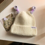 funny frog knitted Funny Frog Knitted Beanie For Women