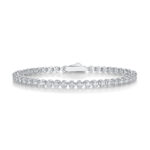 Starry Sky - Top-quality Moissanite Fashionable Light Luxury Jewelry Silver Bracelet S925 Silver-plated Platinum. - View 1