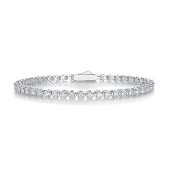Starry Sky - Top-quality Moissanite Fashionable Light Luxury Jewelry Silver Bracelet S925 Silver-plated Platinum. - View 1