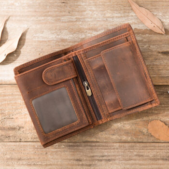 Layer Leather Short Clutch Bag - View 1