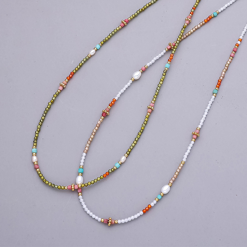 c94f3442-eaee-403c-b03c-08bcff19f0f7 Zircon Colorful Dopamine Necklace Clavicle Chain For Women - View 1