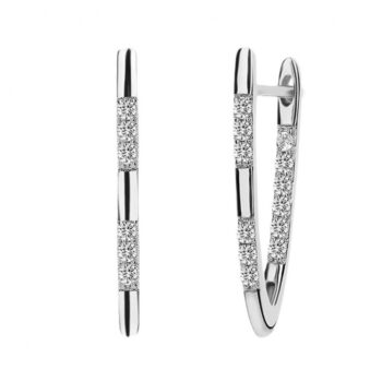 Stylish Micro-Pave Zircon V-Shaped Earrings With A Luxe Finish - View 2