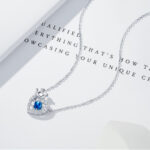 silver necklace S925 Sterling Silver Dainty Heart Necklace For Women