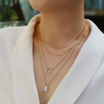 Pear-shaped Inlay Of Top-quality Moissanite, Luxurious And Fashionable, Minimalist Trend Jewelry, Silver Pendant Necklace, Collar Chain, S925 Silver Electroplated With Gold