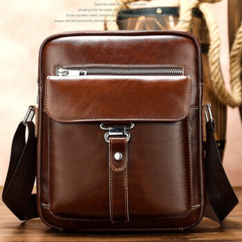 leather messenger - View 1