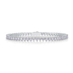 Mark - Set With Top-quality Moissanite Fashion Light Luxury Jewelry Silver Bracelet S925, Silver-plated Platinum - View 1