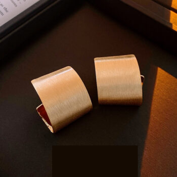 earrings Electroplating Brushed Earrings Bangle Jewelry Suit Advanced Sense Ornament