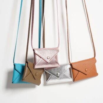 Top Layer Cowhide Delicate Mini Crossbody Envelope Card Bag - View 1