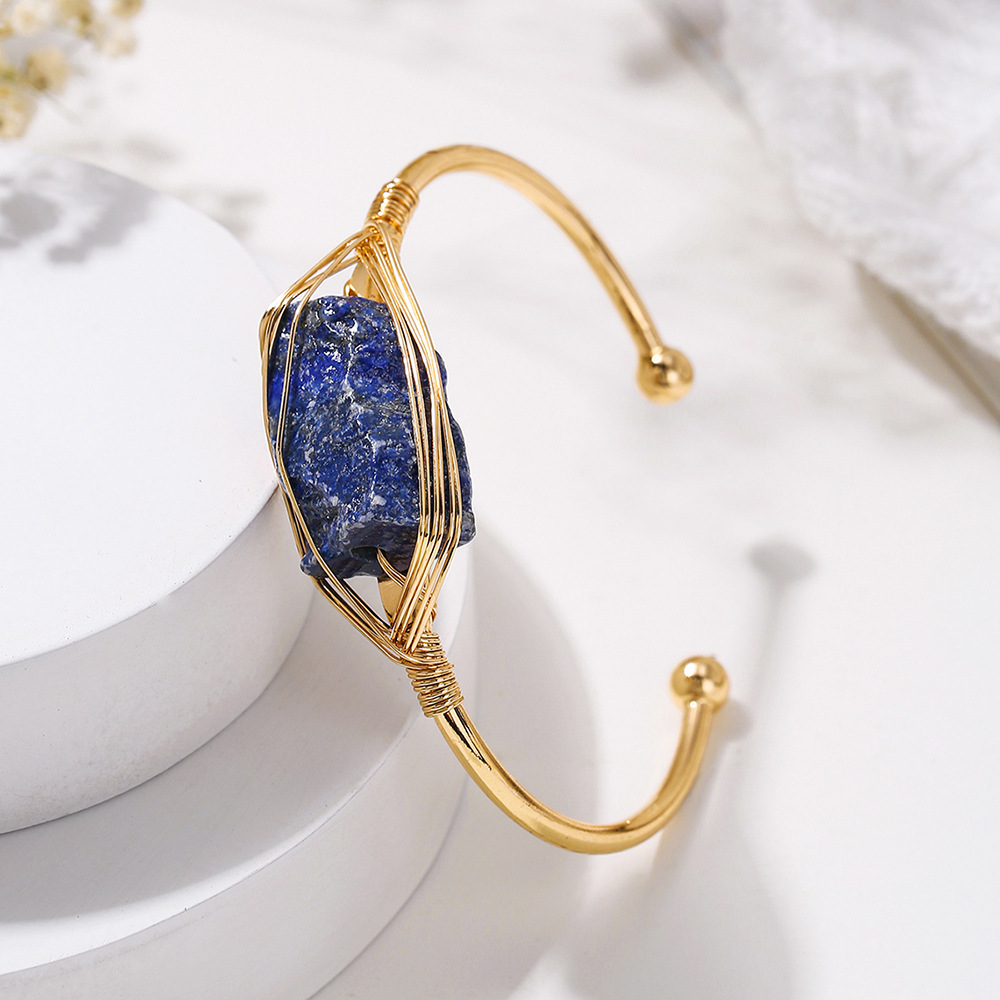 cee9e1a6-0c6d-4123-92c3-66ffcc2554bf Womens Natural Crystal Bracelet Freeform Tumbled-stone Bracelet - View 4