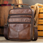 Men's Top Grain Leather Large Capacity Business Commuter Crossbody Bag Genuine Leather - View 1