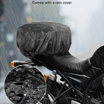Motorcycle Tail Bag, 10 L Motorcycle Rear Seat Bag With Waterproof Rain Cover, Outdoor Sports Motorbike Luggage Storage Trunk