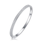 Token Of Love - A Luxurious And Fashionable Light Luxury Jewelry Silver Bracelet And Bracelet Set With Top-quality Moissanite