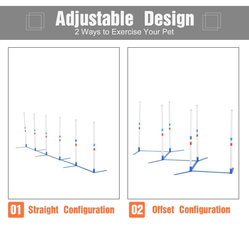 cj-2008452558114308097-4-55759 Dog Agility Equipment Dog Weave Pole Set Agility Starter - View 5