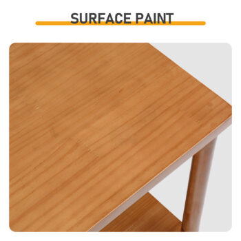 2 Tier Wood End Table, Outdoor Side Table With Storage - View 2