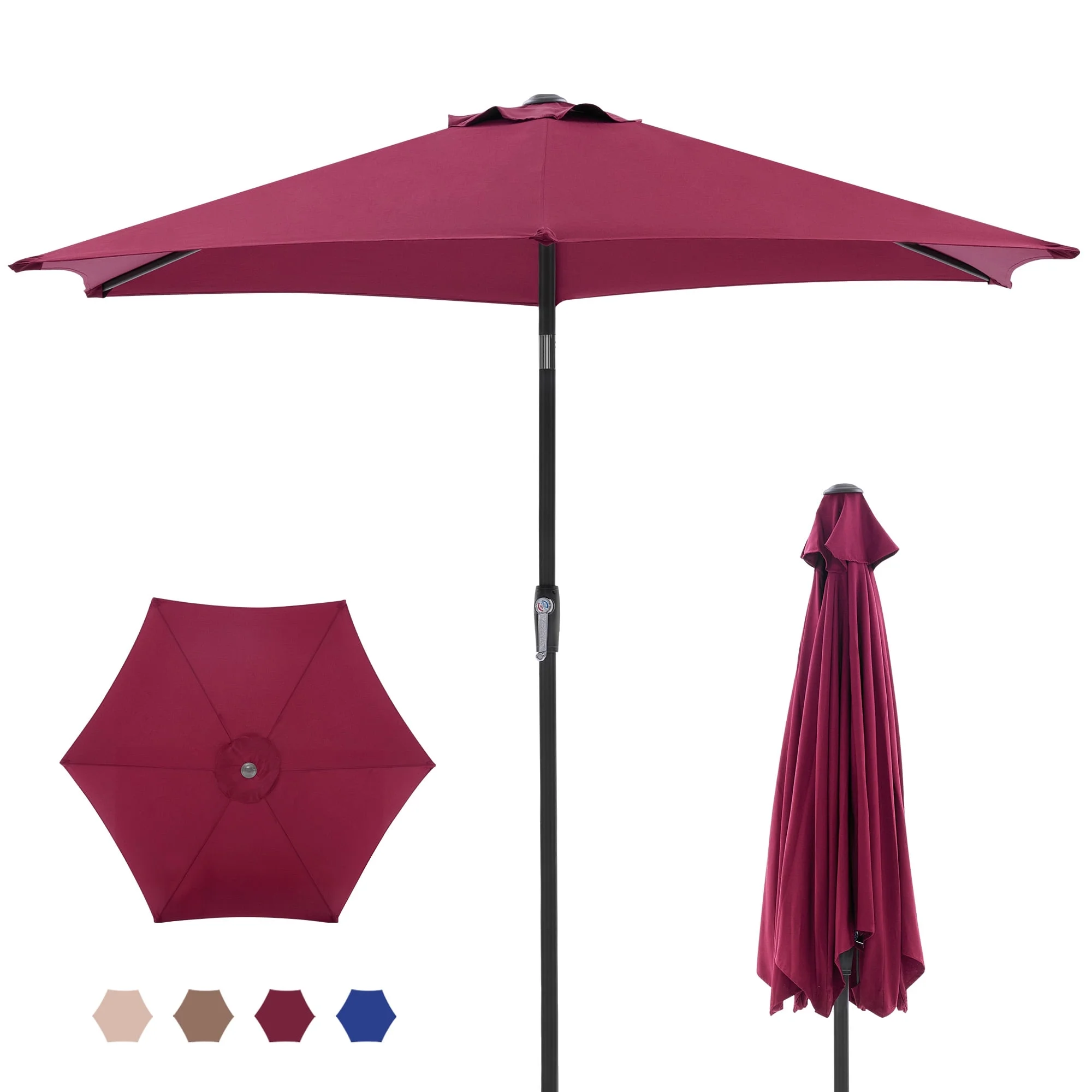 cj-2009088845215670274-0-82981 7.5 foot outdoor - 7.5-foot Outdoor Terrace Sun Umbrella, With Button Tilt And