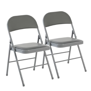 folding chair, leather - Folding Chair, Leather Padded Folding Chairs, Easy To Use