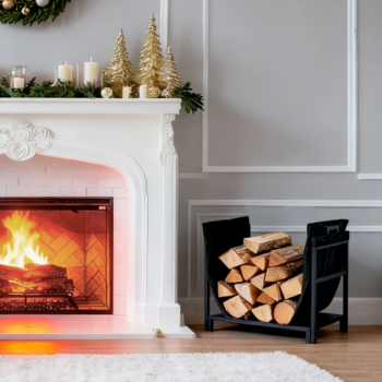 firewood stand, heavy - Firewood Stand, Heavy-duty Log Stand For Indoor Fireplaces,