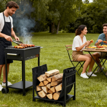 Firewood Stand, Heavy-duty Log Stand For Indoor Fireplaces, - View 2