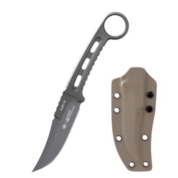 aus integrated straight - AUS Integrated Straight Blade Outdoor Camping Dinner Knife