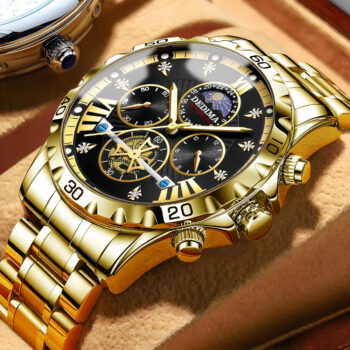 Business Luminous Waterproof Flywheel Quartz Watch - View 2