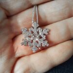 zircon necklace - Lightweight Zircon Snowflake Pendant Necklace For Women