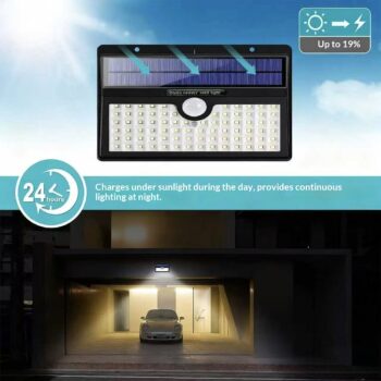 waterproof solar outdoor - Waterproof Solar Outdoor Light 78-LED Motion-Sensor Wall