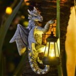 solar powered dinosaur - Solar-Powered Dinosaur Lamp For Outdoor Yard Decorations