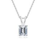 silver necklace - Moissanite 925 Sterling Silver Pendantlight Fashion-forward