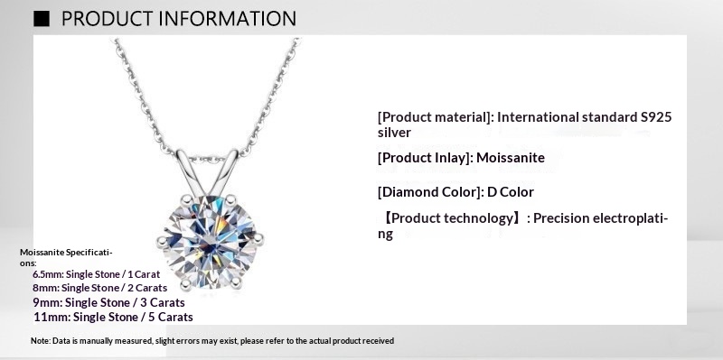 cj-2601111031421624200-2-78074 Moissanite 925 Sterling Silver Pendantlight Fashion-forward - View 3