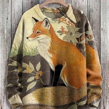 Vintage Japanese-style Painting Cat Art Casual Printed - View 2