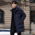 winter coat - Mid-length Mens Winter Coat For Business And Young Men