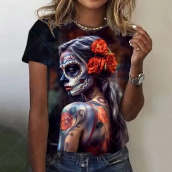 New Mexican Day Of The Dead Womens T-Shirt - View 2