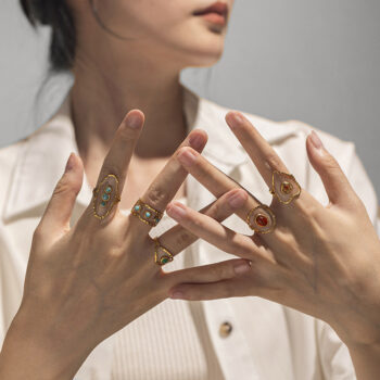 stainless steel ring - Womens Versatile Stainless Steel Turquoise Ring