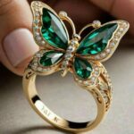 ring - Elegant And Sophisticated Butterfly-cutout Ring Inlaid With