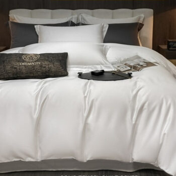 Cotton Solid-Color Bedding Thickened Bed Sheet And Duvet Cover Four-Piece Set - Okita Shop