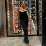 Spliced Backless Pleated Contrast-Color Dress - Main product image